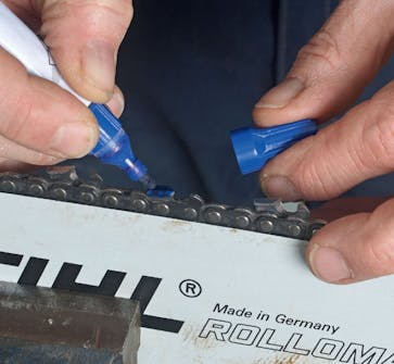 Slibning af motorsav Slibning af motorsav